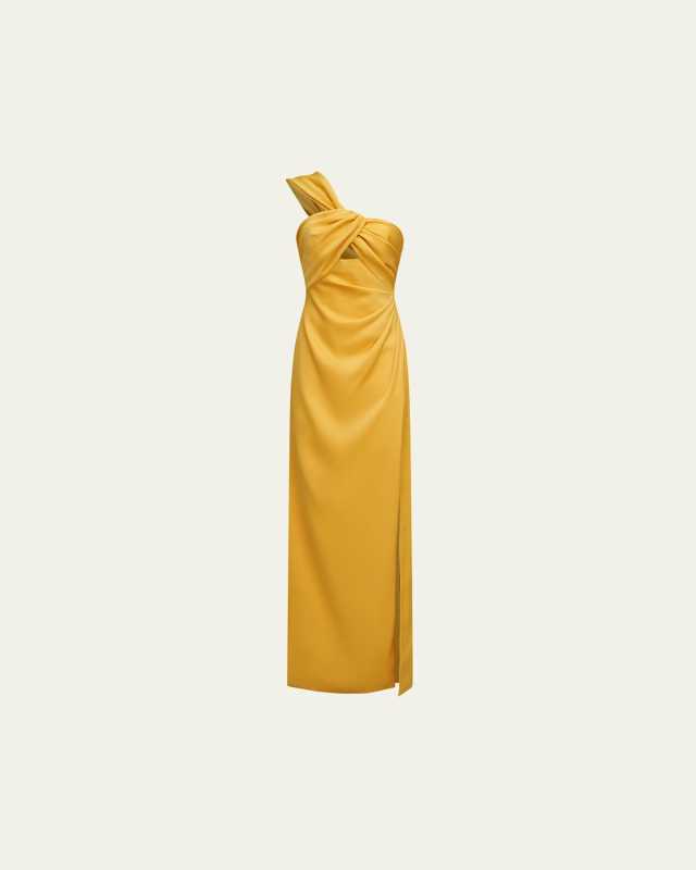 Blaise One-Shoulder Cutout Column Gown